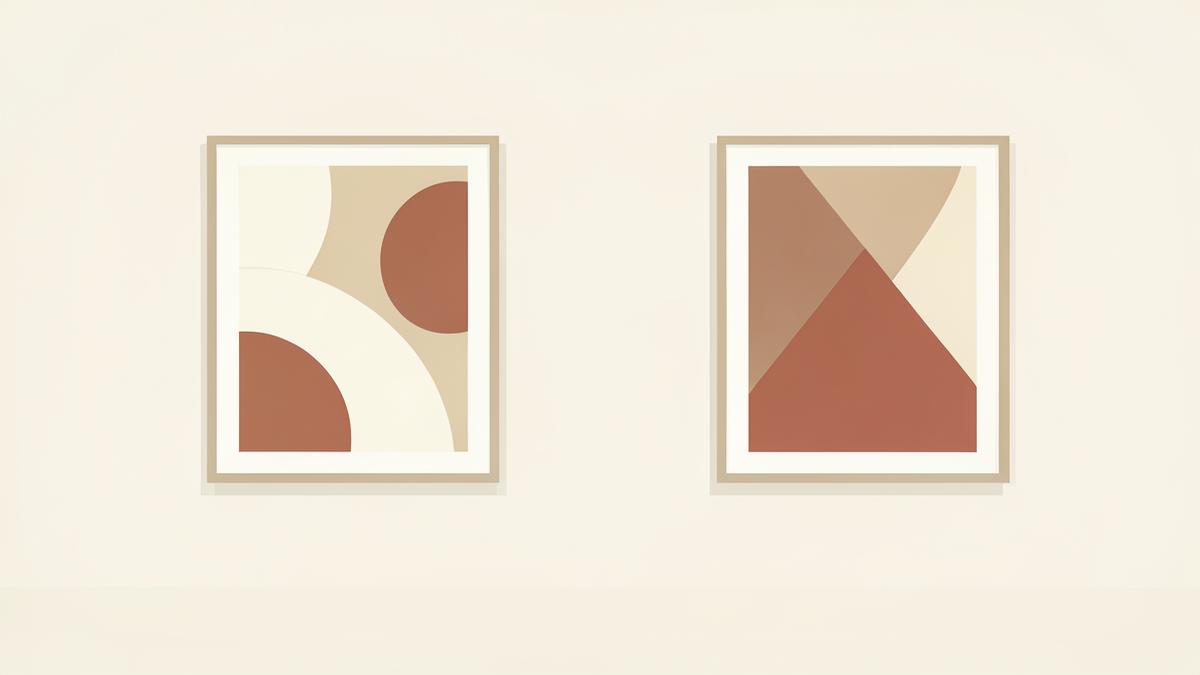 Illustration of framed artwork