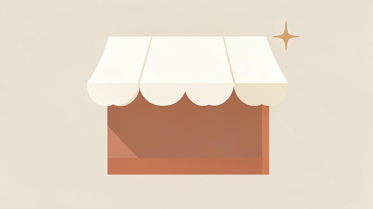 Illustration of a pop-up awning